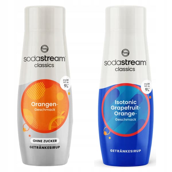 SodaStream Orange Zero sockerfri apelsinsaft och isoton apelsin grapefrukt