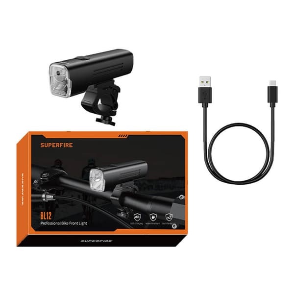 Superfire BL12 cykellygte, 4800mAh, USB