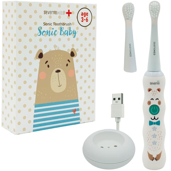 Sonic eltandborste för barn 3-6 år Baby + 2 huvuden