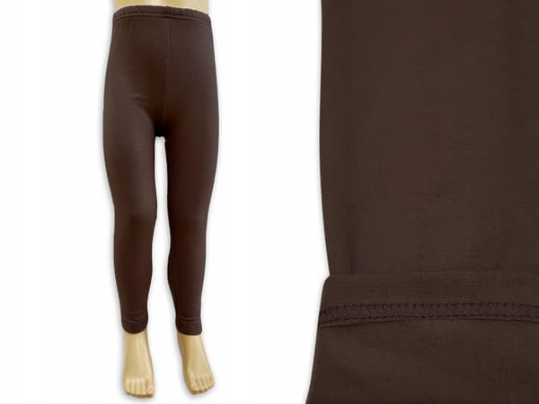 Leggings isolerade 80/86 elastiska spädbarnsbyxor bruna