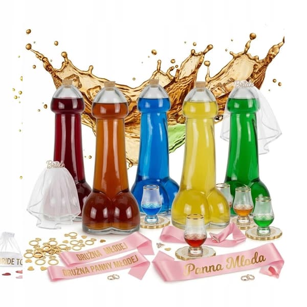 6x eros 100ml roliga glasflaskor för möhippa