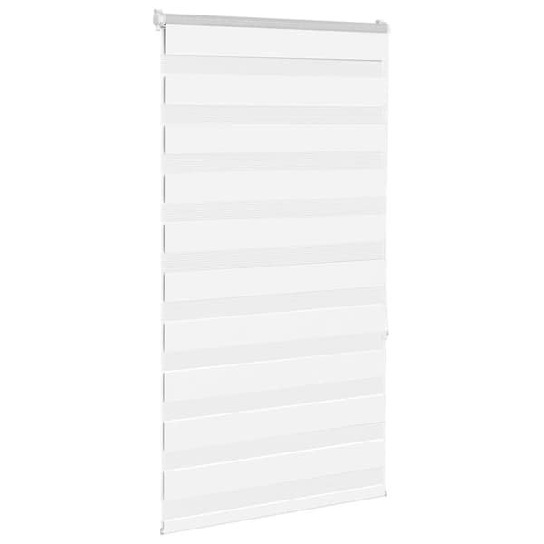 vidaXL Zebrarullgardin, vit, tygbredd 70,9 cm, polyester