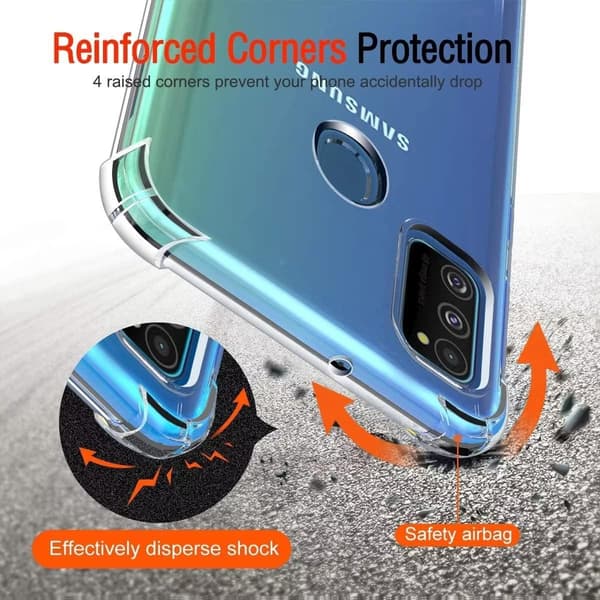 ETUI TIL SAMSUNG GALAXY M30S/M21 TRANSPARENT FARVELØS HOLDBART