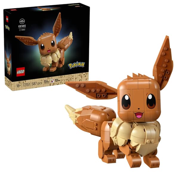 LEGO Pokémon 72151 Eevee, 587 dele, til voksne