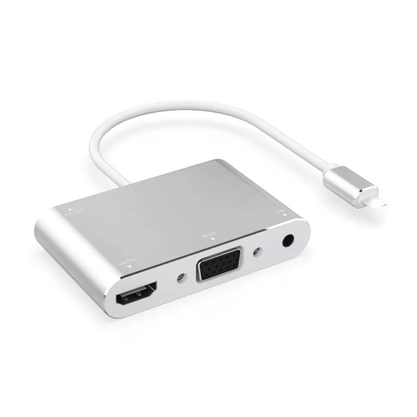 Lightning til HDMI/VGA-adapter + 3,5 mm jack til TV