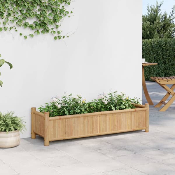 vidaXL Blomkruka, 100x30x25 cm, Bambu