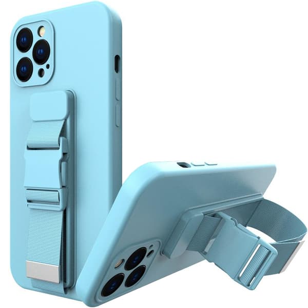 Repfodral gelfodral med snodd kedja väska snodd iPhone 11 Pro Max blå