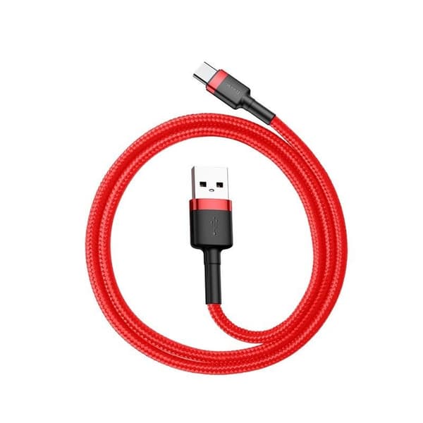 Baseus Cafule 3A USB till USB-C-kabel 0,5 m (röd)