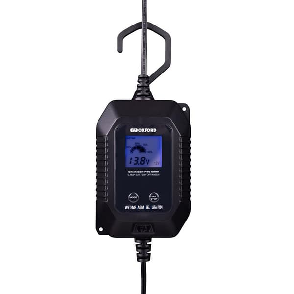 Oxford-oplader til motorcykel- og bilbatterier Oximizer PRO 5000