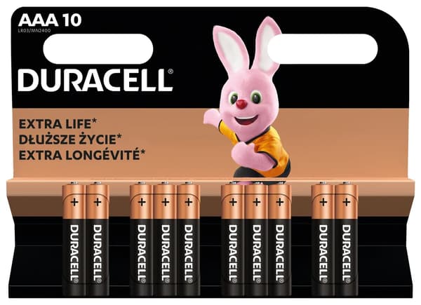 Duracell Extra Life LR3 AAA -alkaliparisto 20 kpl.