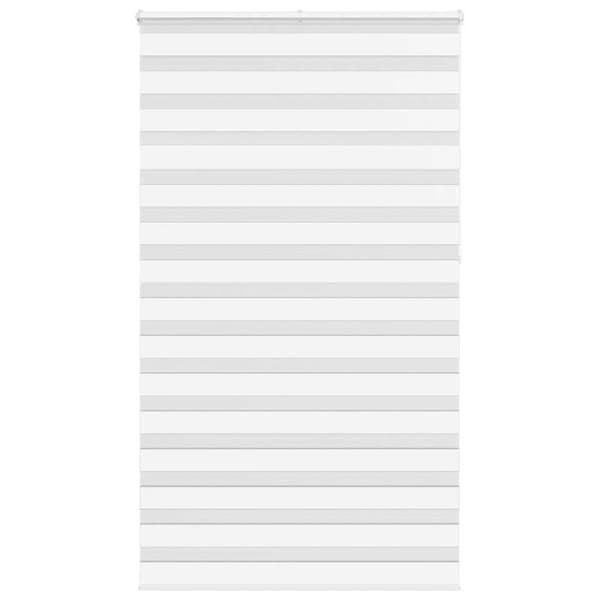 vidaXL Zebrarullgardin, vit, tygbredd 115,9 cm, polyester