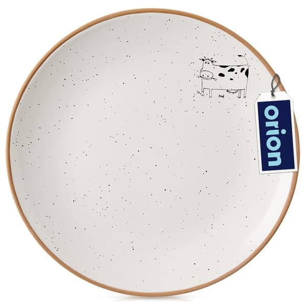Keramisk beige desserttallrik 20 cm