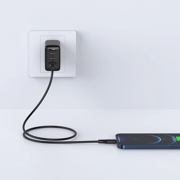 Acefast MFI USB - Lightning-kaapeli 1,2 m, 2,4 A musta (C3-02 musta)