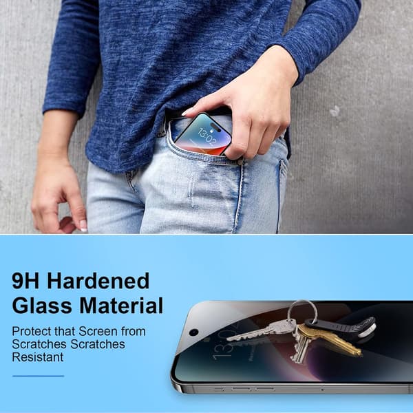 2x 9H Hærdet Glas til Apple iPhone 14 Pro Max med toning