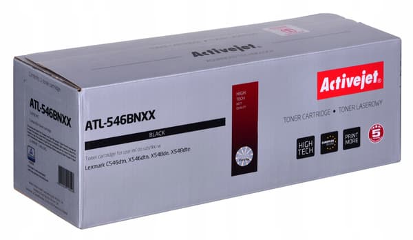 Activejet-toner til Lexmark C546U1KG sort, 8000 sider