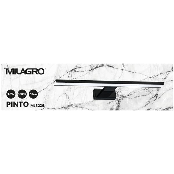 PINTO LED VÆGLAMPE SORT MILAGRO ML8236