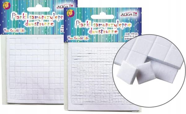 Självhäftande skumrutor, dubbelsidiga, 1-pack.