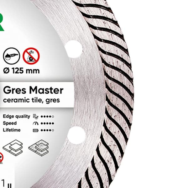 DISTRACT DIAMANTSKIVE GRES MASTER 125 x 1,4 x 10 x 22,23 mm
