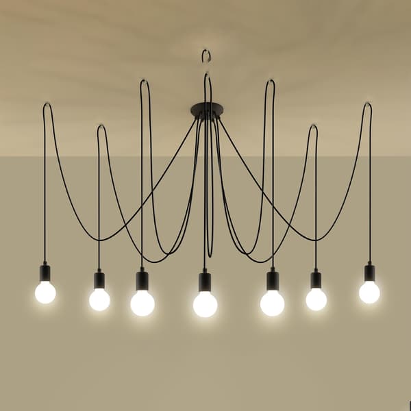RIIPPUVALAISIN EDISON 7 E27 MUSTA SOLLUX SL.0372