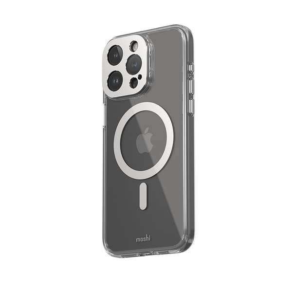 Moshi iGlaze MagSafe - iPhone 15 Pro Max -kotelo (Luna Silver)