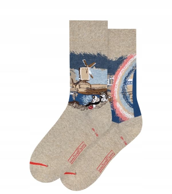 Musearta beige höga bomullsstrumpor 36-40 3-pack