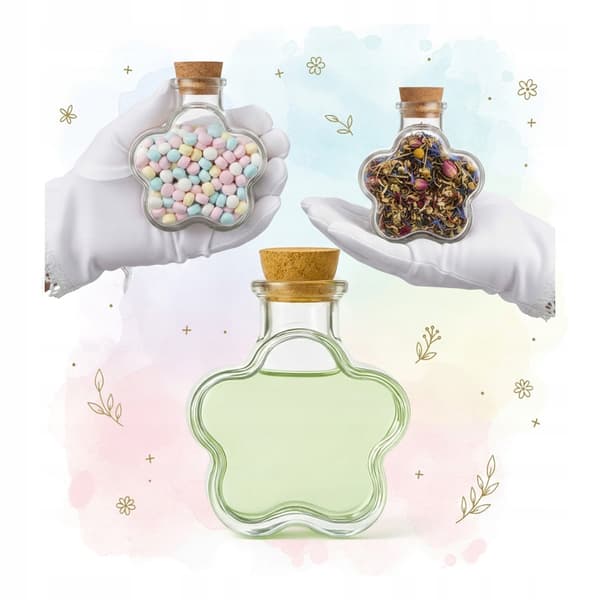 5x Daisy glasburk 150ml flaska present till nattvard dop bröllop