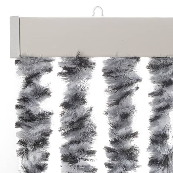 vidaXL insektnet, grå, sort og hvid, 100x200, chenille