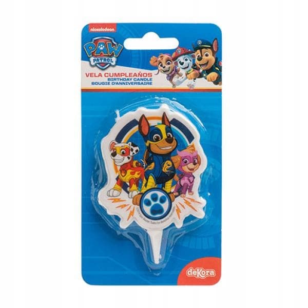 Paw Patrol 2D tårtljus, 1 set