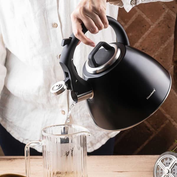 STÅLKEDEL MED FLØJTE 2,5L KLAUSBERG KB-7952