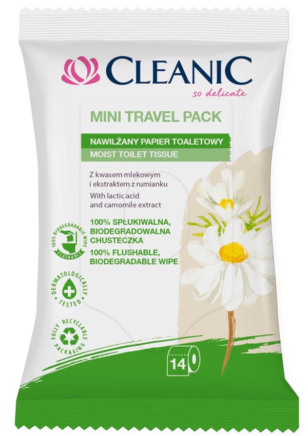 HH Cleanic Mini Travel Pack toalettpapper 14 st.