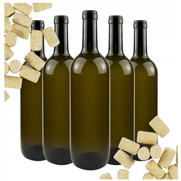 10X VINFLASKER 0,75L + PROPKER - 3 FARVER