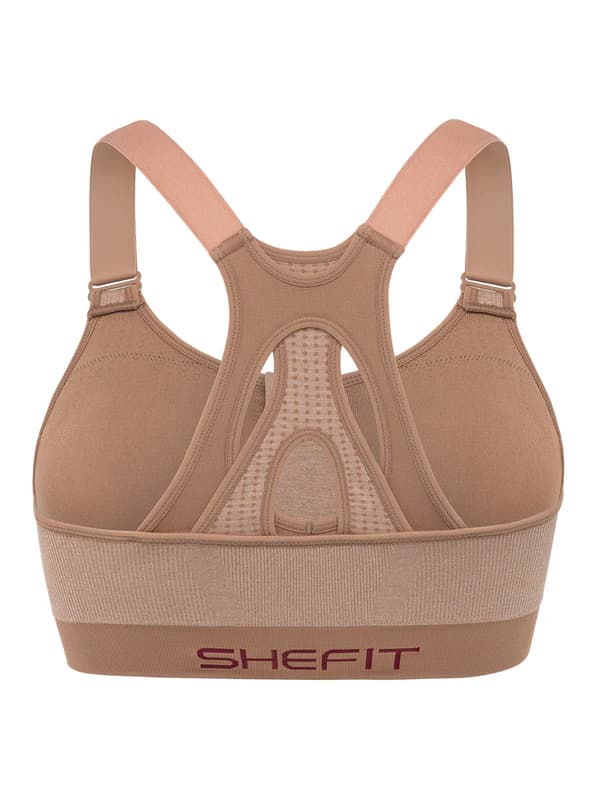 SHEFIT BEIGE SPORT-BH MED LÅG STÖD