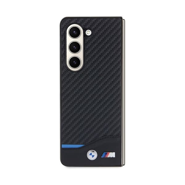 BMW Læder Carbon - Samsung Galaxy Z Fold 5 Etui (Sort)