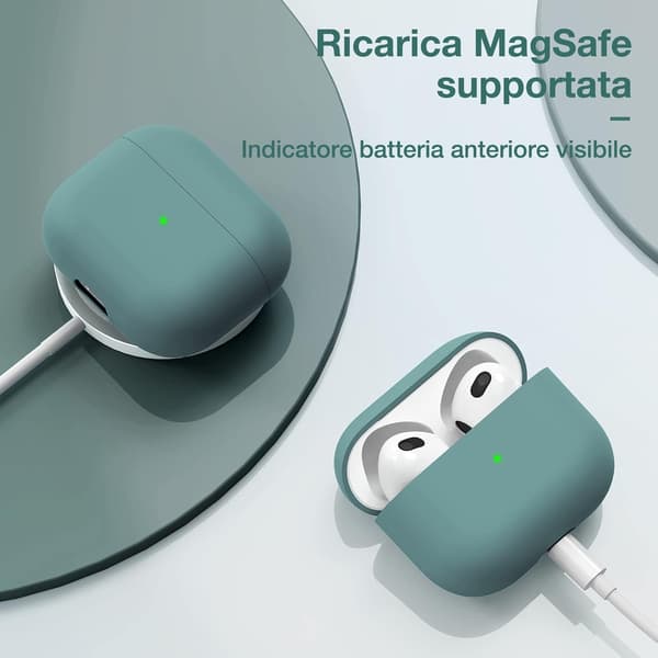FODRAL TILL APPLE AIRPODS 3 GEN GRÖNT SOLID, HÅLLBART, SKYDDANDE