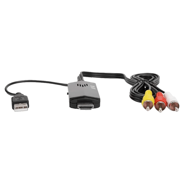 HDMI til RCA konverter med USB han-til-han video- og lydadapter