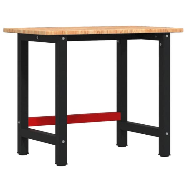 vidaXL arbejdsbord lysebrunt 100x60x81,5 cm massivt egetræ