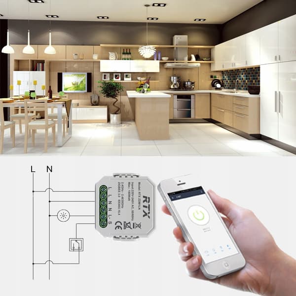 TUYA ZigBee vägginbyggnadsdimmer