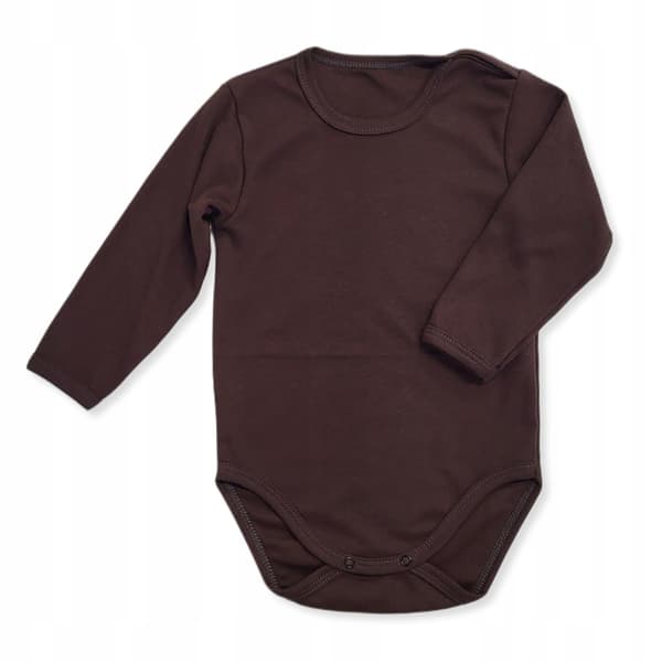 Babydräkt 74 långärmad 100% bomull brun