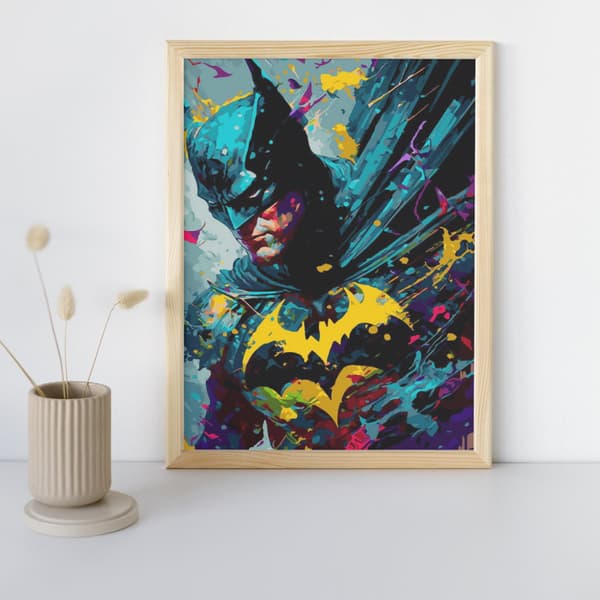 MÅLNING MED SIFFROR MED RAM Målningar - Batman DC 40x50 cm