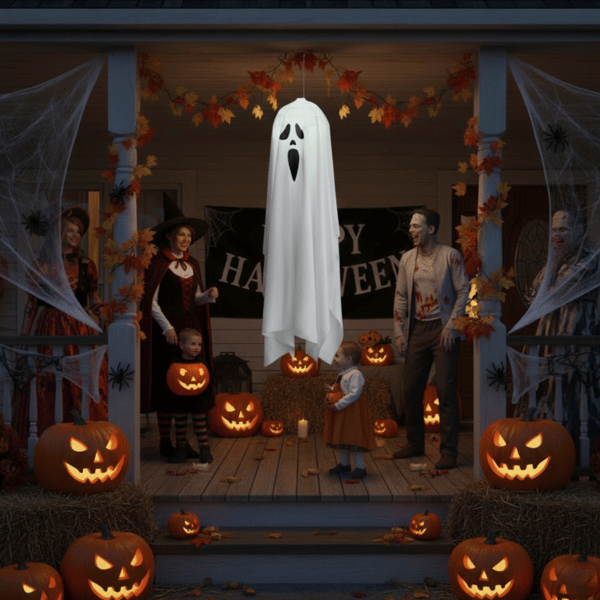 Halloween dekoration spøgelse glødende 85 cm