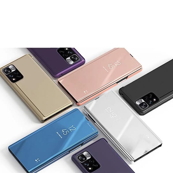Clear View-cover med flip-cover til Realme 9 Pro, sort