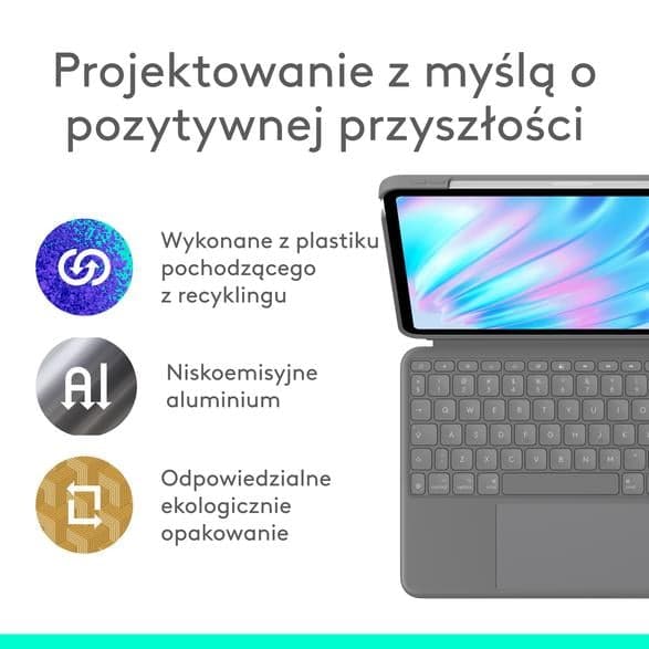 LOGITECH Combo Touch tangentbordsfodral för Apple iPad Air 11 (M2) grå