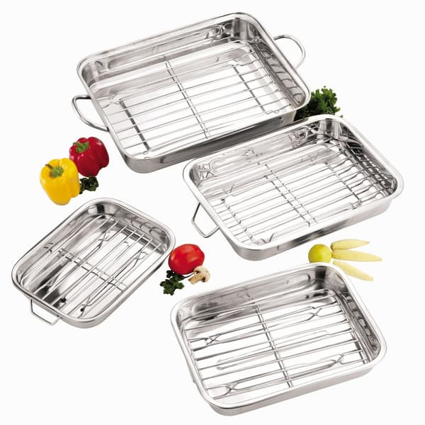 STÅLPANNA MED GRILL 35 cm KH-1377