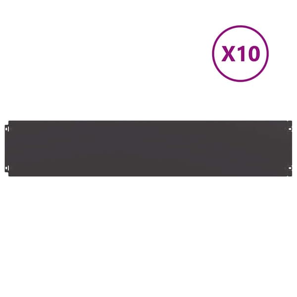 vidaXL græskant 10 stk. sort koldvalset stål