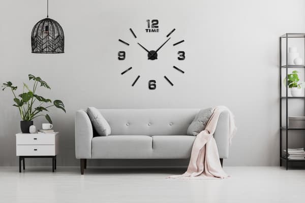 Gör-det-själv BAST 3D svart väggklocka
