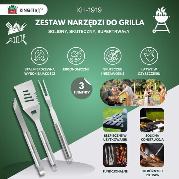 KINGHOFF KH-1919 GRILLVERKTYGSSET