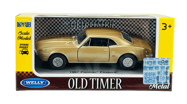 Welly Oldtimer 1967 Pontiac Firebird Guld 1:34 43715