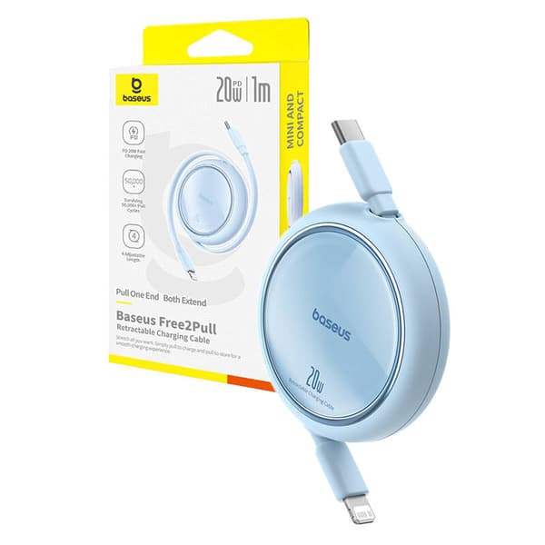 Baseus Free2Pull USB-C till iPhone 20W 1m USB-kabel (blå)