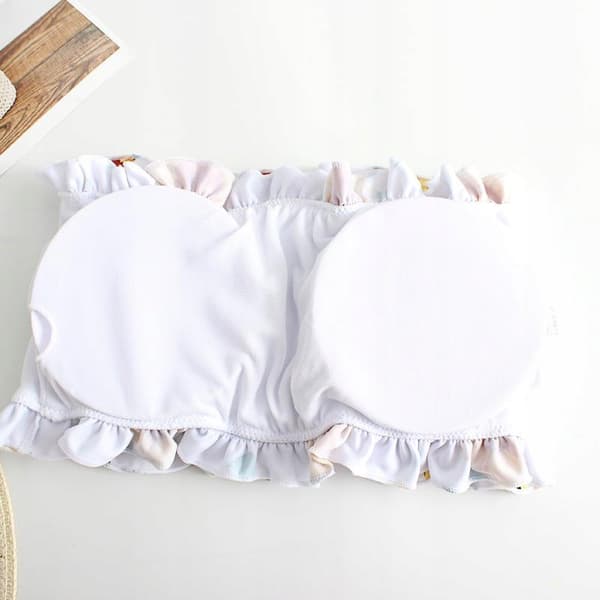Bandeau badedragt, strandsolbadningsbikini, todelt, XL