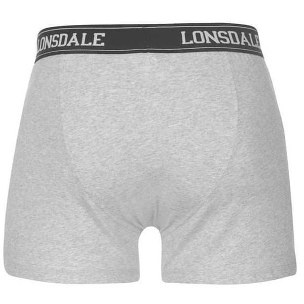 Lonsdale 2-pack grå boxershorts för män, storlek 3XL
